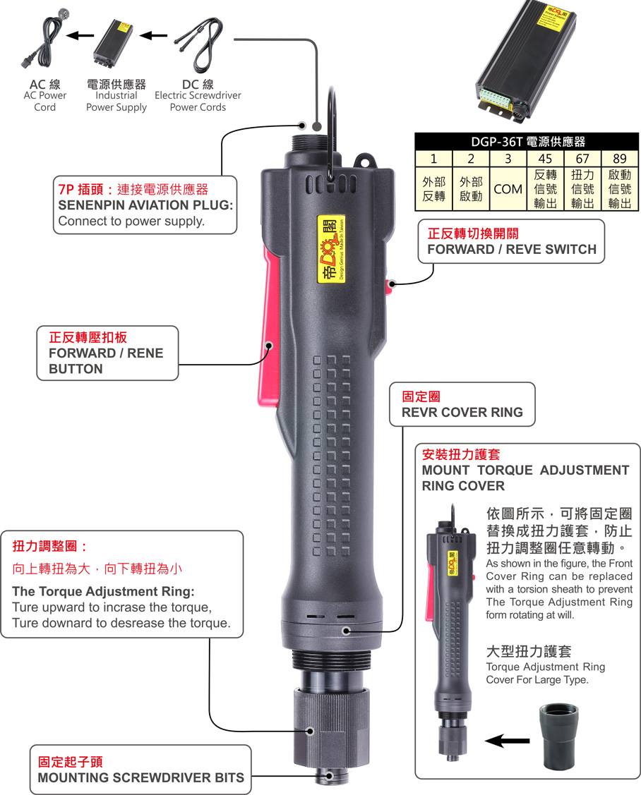 中大型工业级精密无刷电动起子